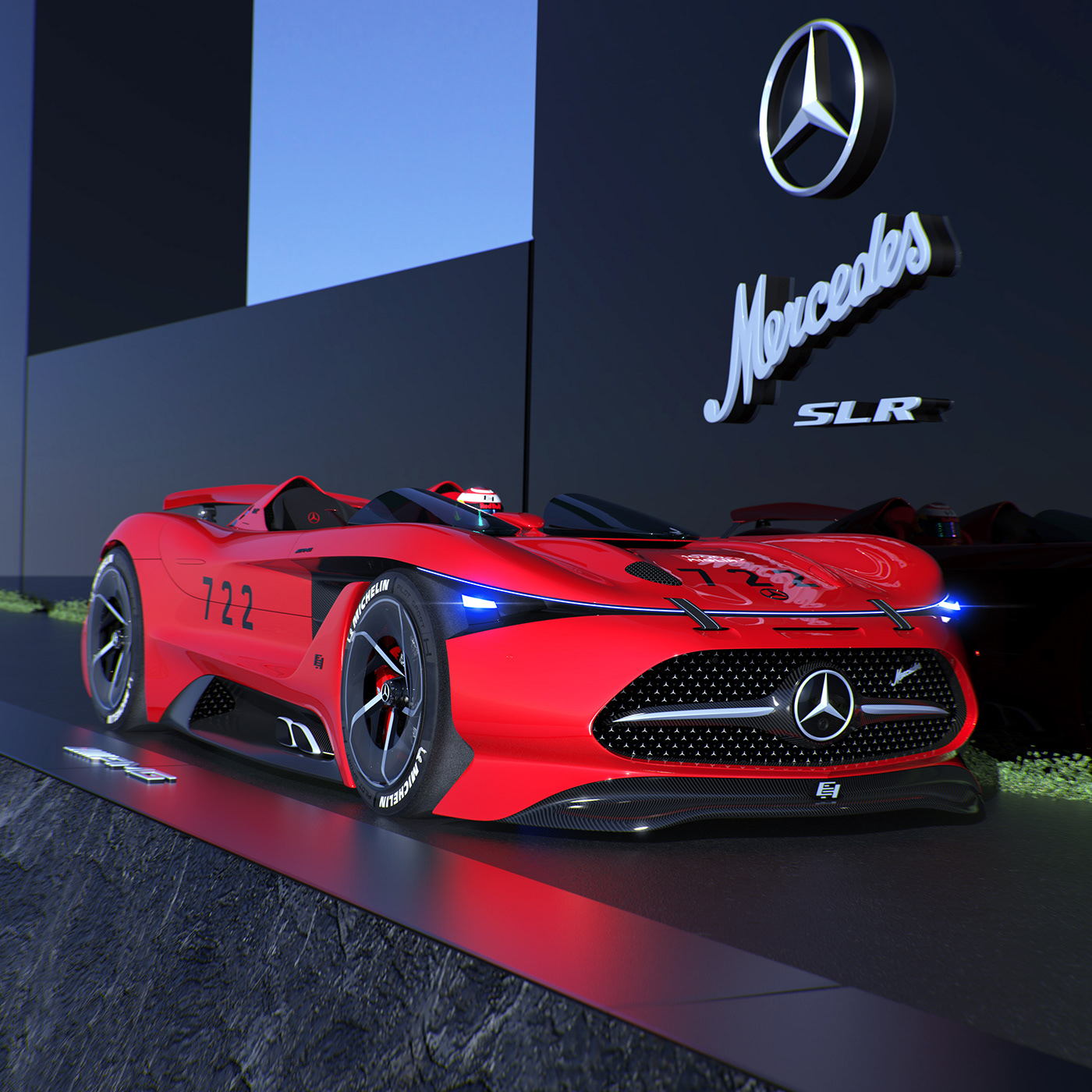 Mercedes-AMG SLR，Concept Car，High Performance sports car，Classic Reprint，