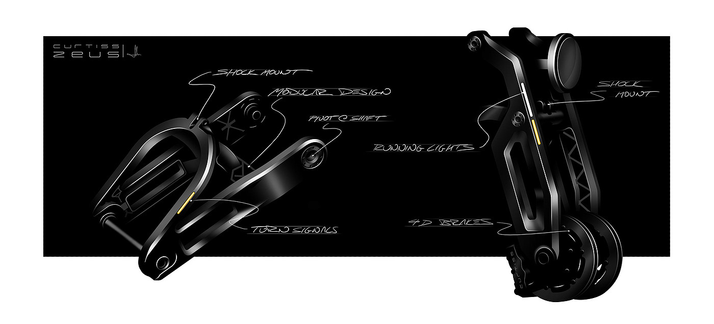 Curtiss Zeus，motorcycle，