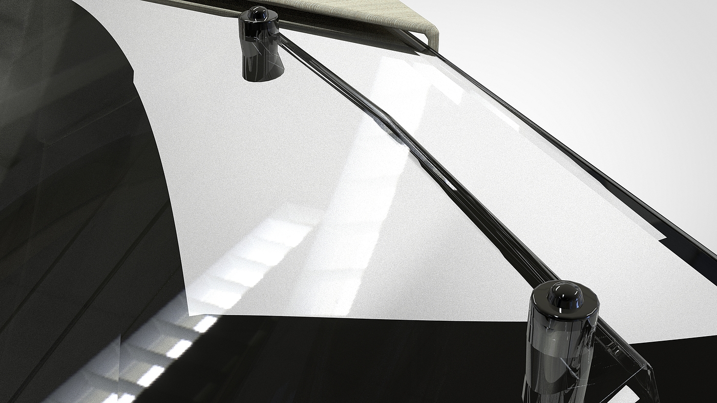 desk，Keyshot rendering，geometry，Glass，steel，