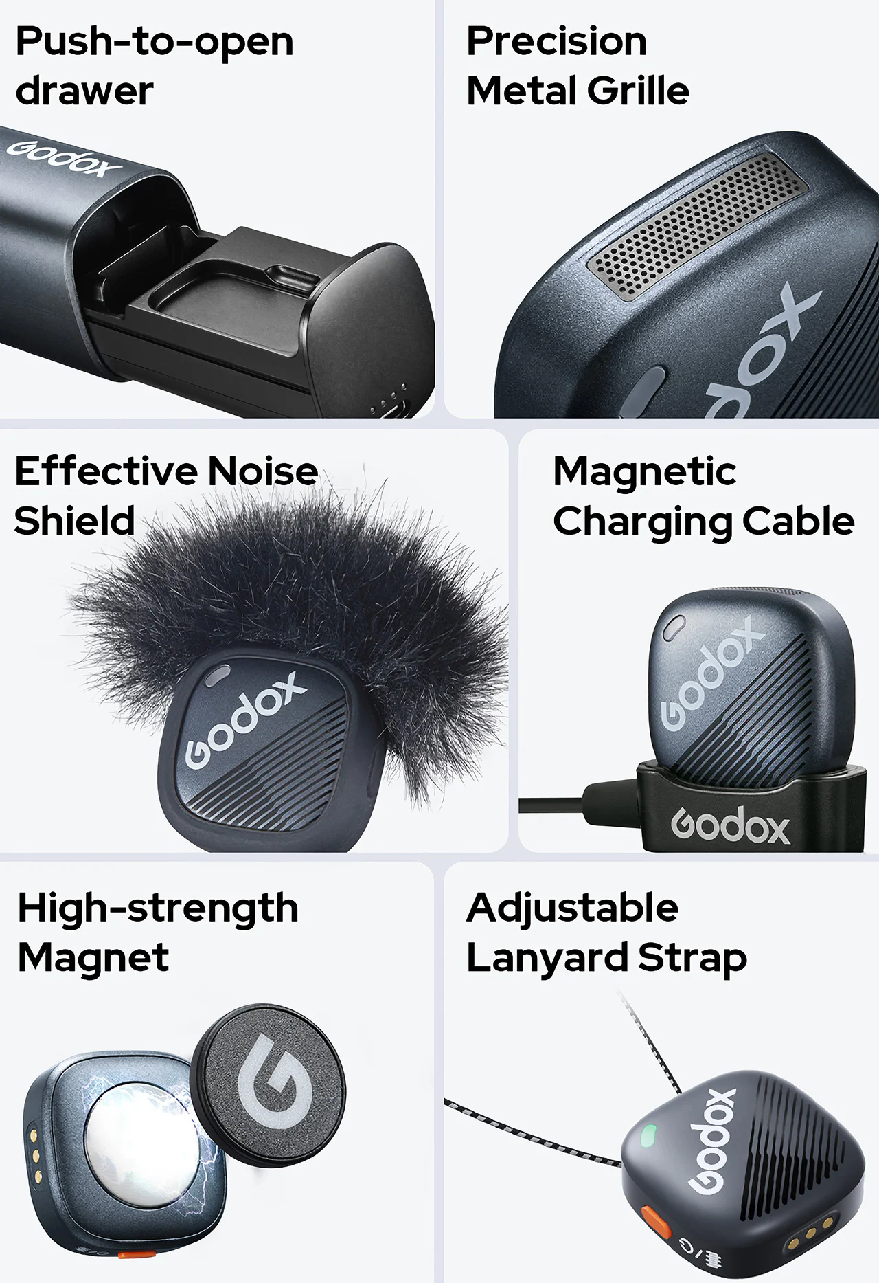 wireless microphone ，portable，Noise reduction，Godox Cube-S，