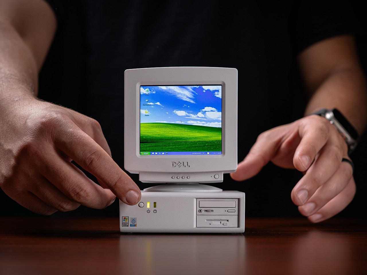 computer，Mini version，retro，Retro，Windows XP，