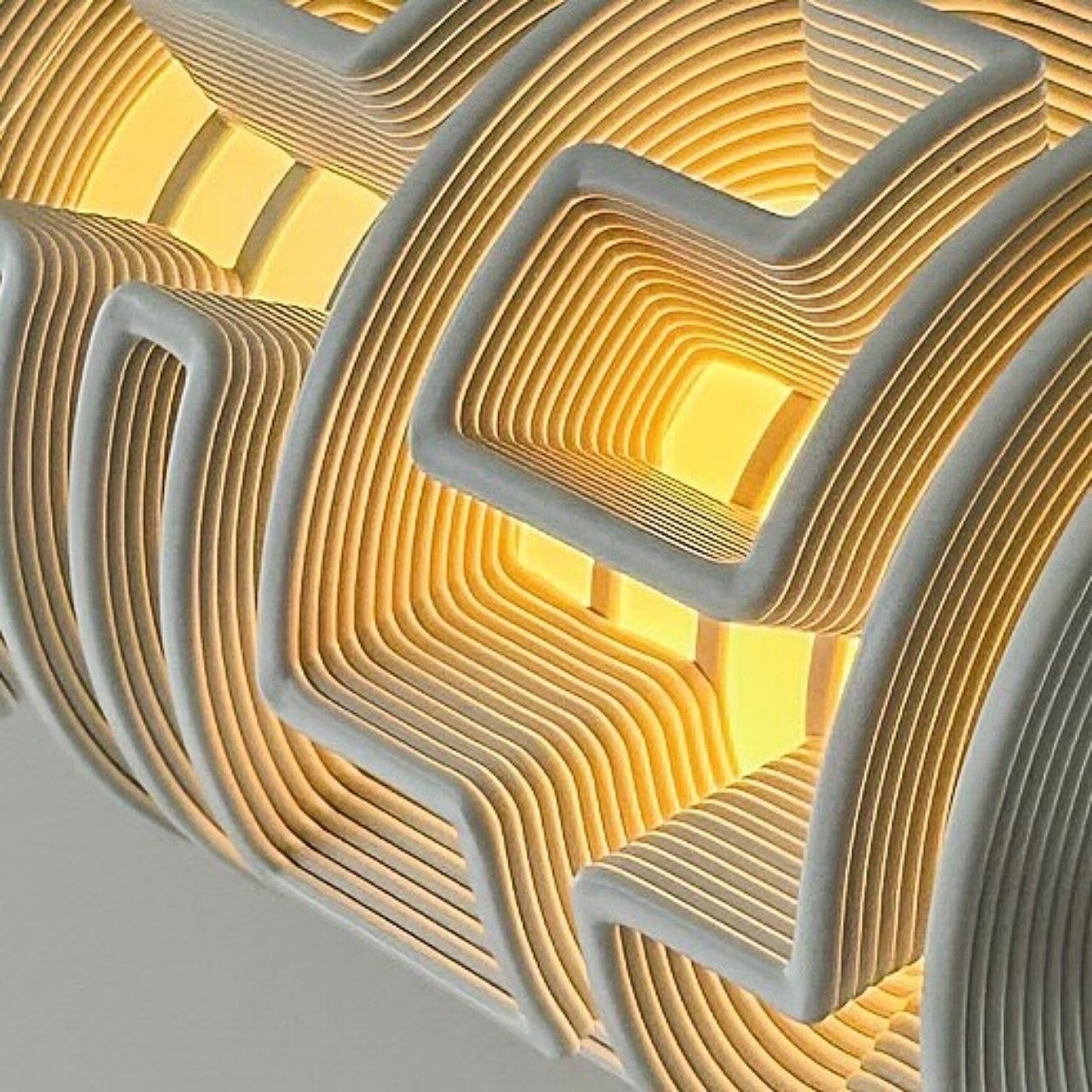 lamps and lanterns，3D printing，Sustainable materials，Recycling，maze，