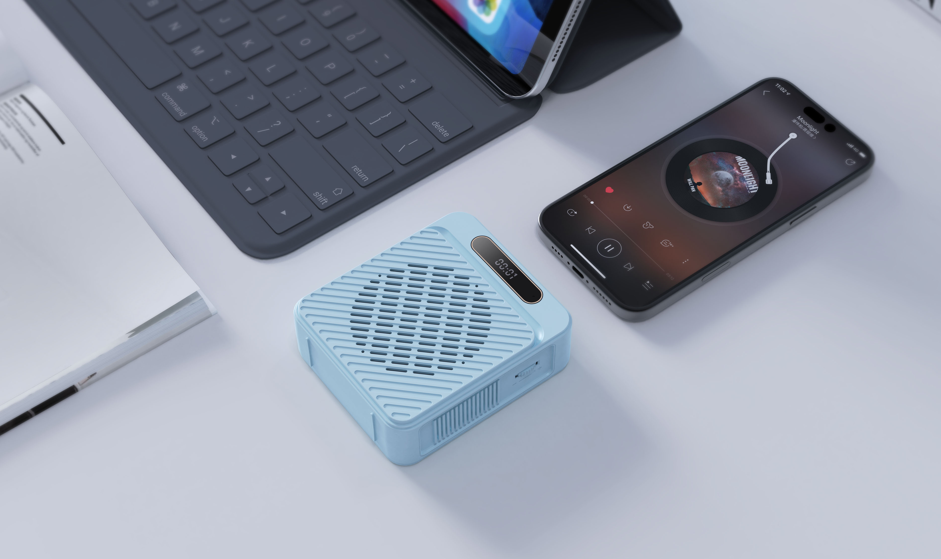 Loudspeaker, Bluetooth speaker, simple style，