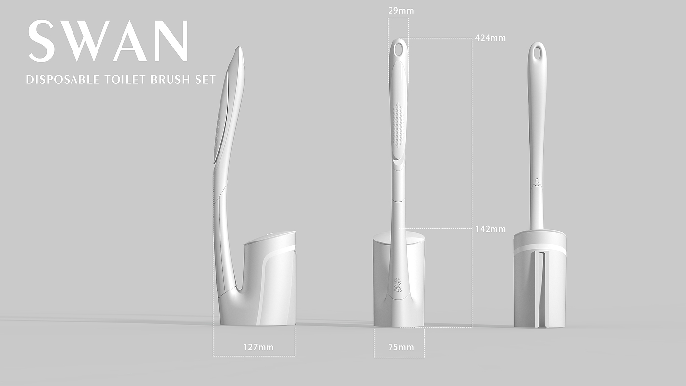 Toilet brush design，Clean daily use design，product design，