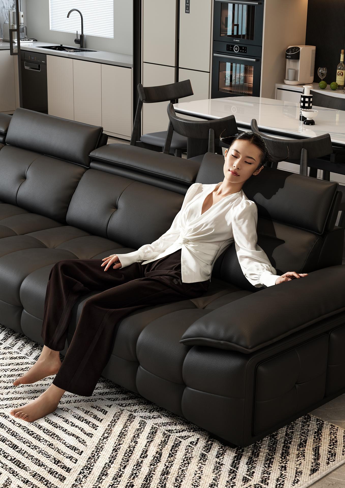 furniture，sofa，Luxury Competition，Home Furnishing，Leather sofa，