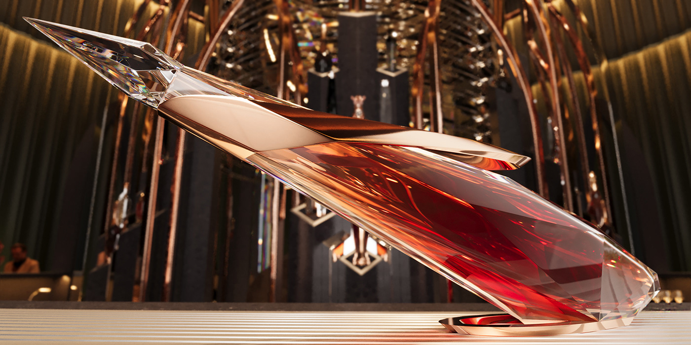 Glass products，The wine bottle，Blowing，cutting，high-end，