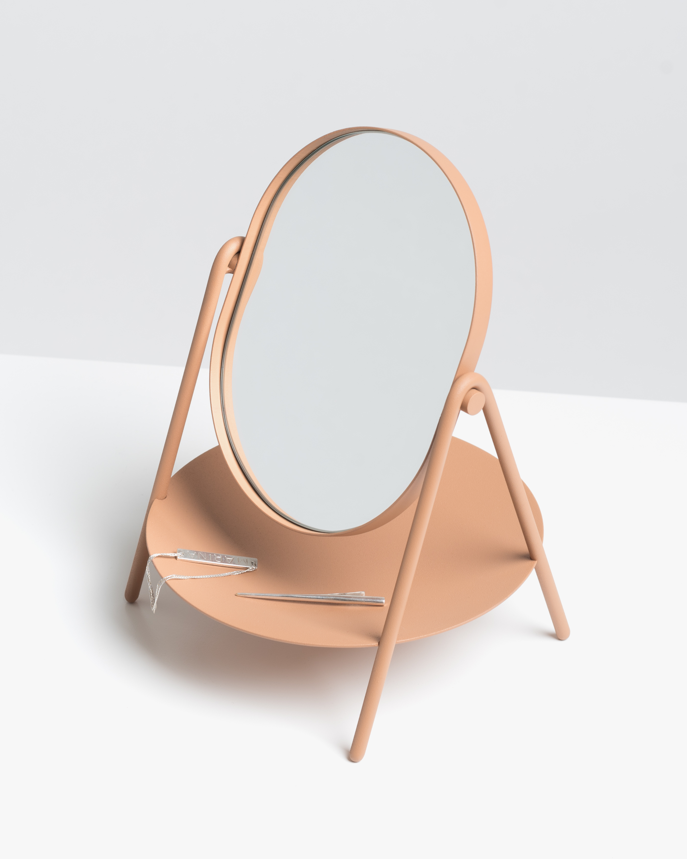 Mirror design，Cosmetic mirror，Advanced grey，Receive，Tray，Clothes rack，Clothes support，Clothes hanger，coat hanger，orange，cylinder，