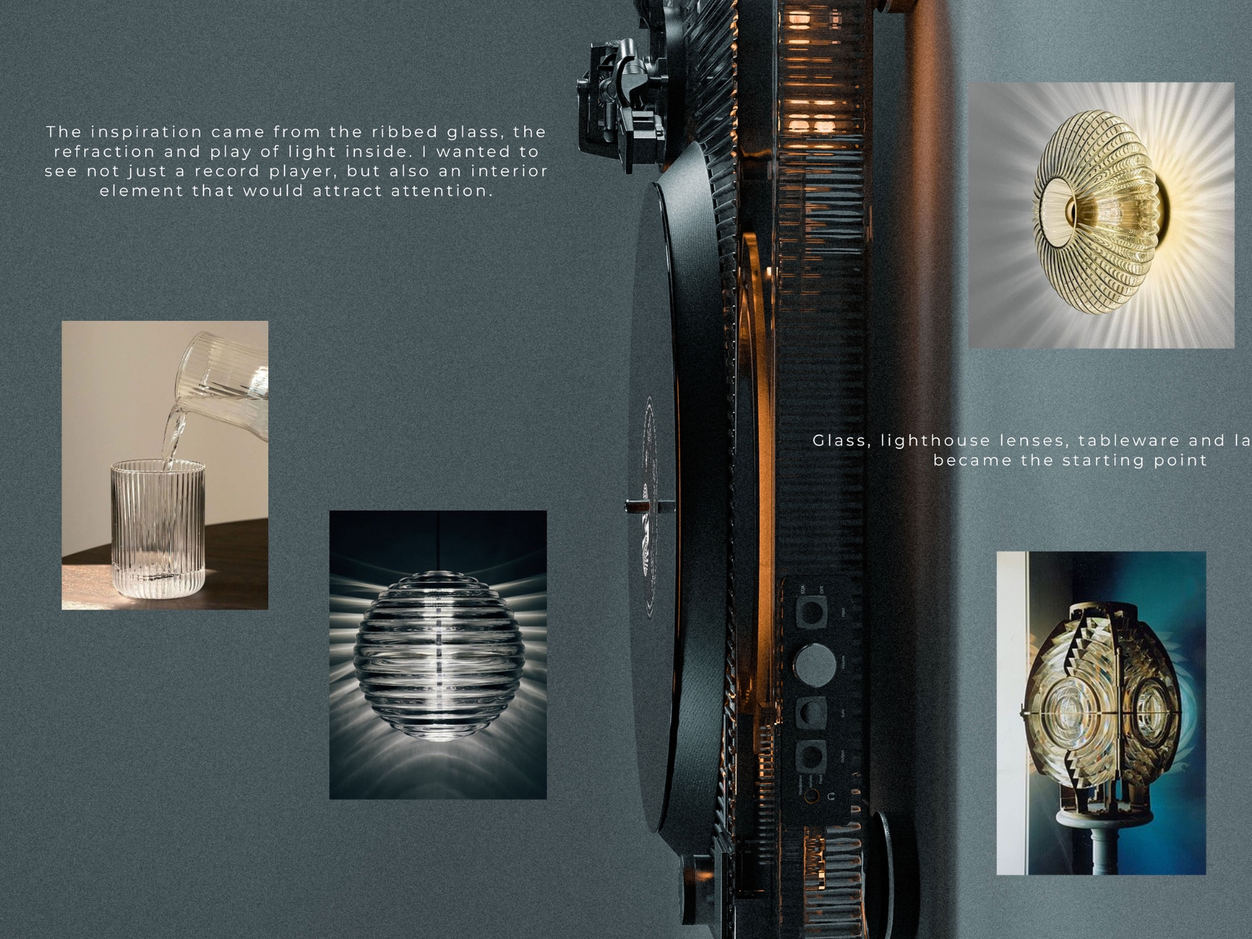 Vinyl record player，Retro，transparent，Design aesthetics，