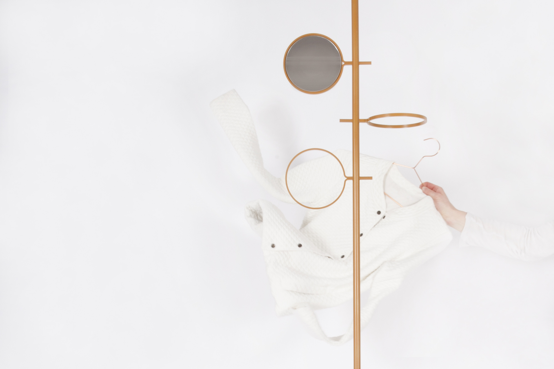 Mirror design，Cosmetic mirror，Advanced grey，Receive，Tray，Clothes rack，Clothes support，Clothes hanger，coat hanger，orange，cylinder，