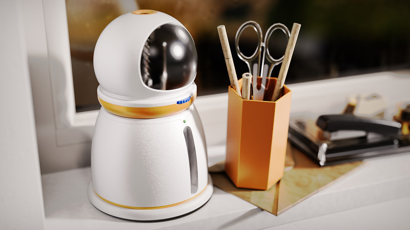 Automatic Pencil Sharpener，Modeling and rendering exercises，Stationery，