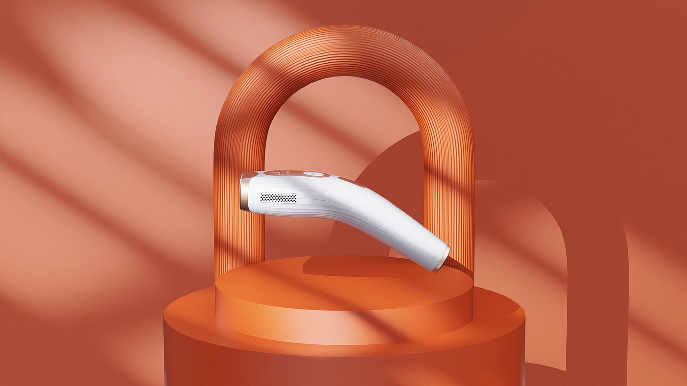 Depilatory instrument，curve，skin texture，