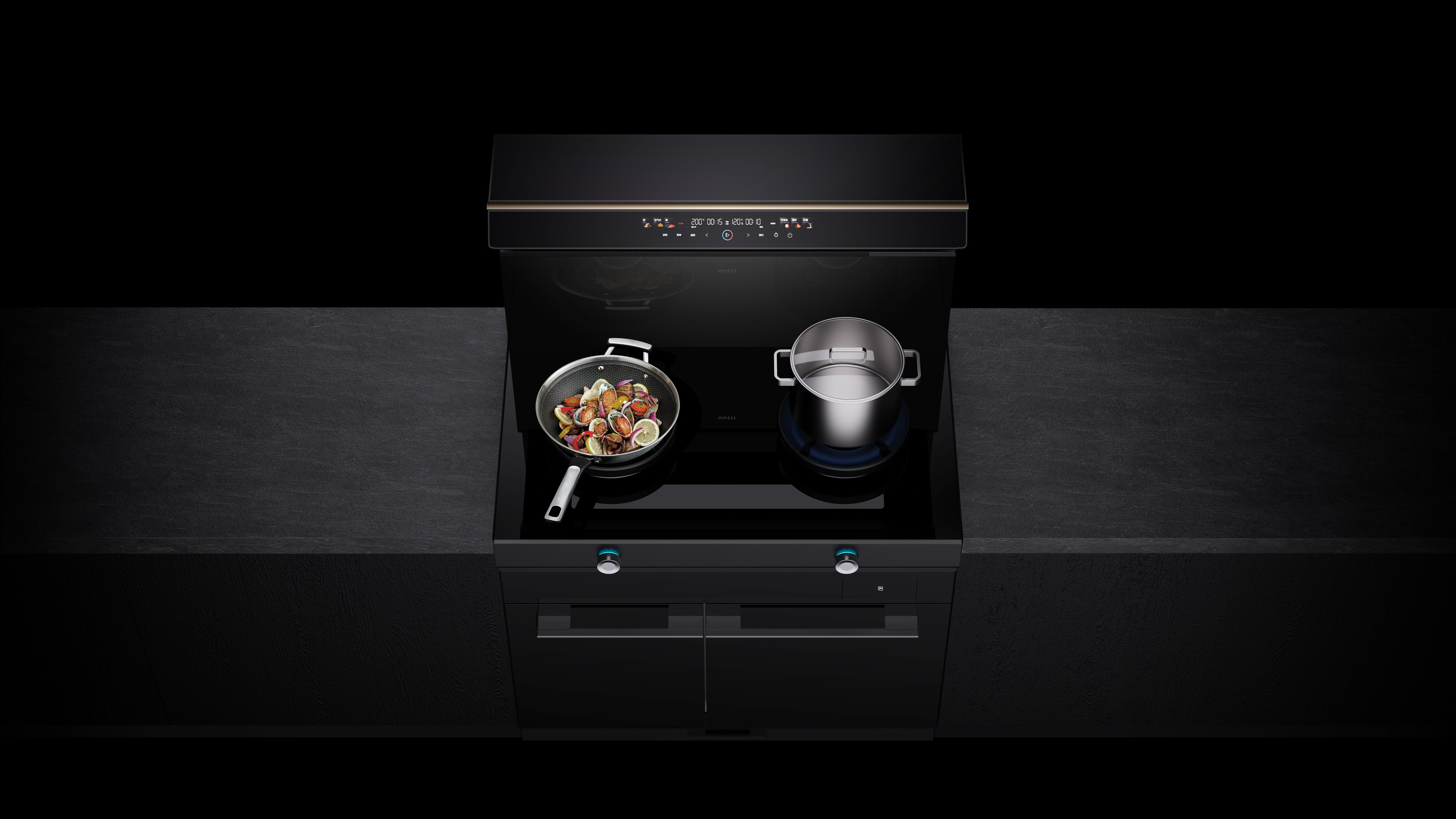 Kitchen electricity，industrial design，Integrated stove，Steam oven，Integrated cooking，product design，