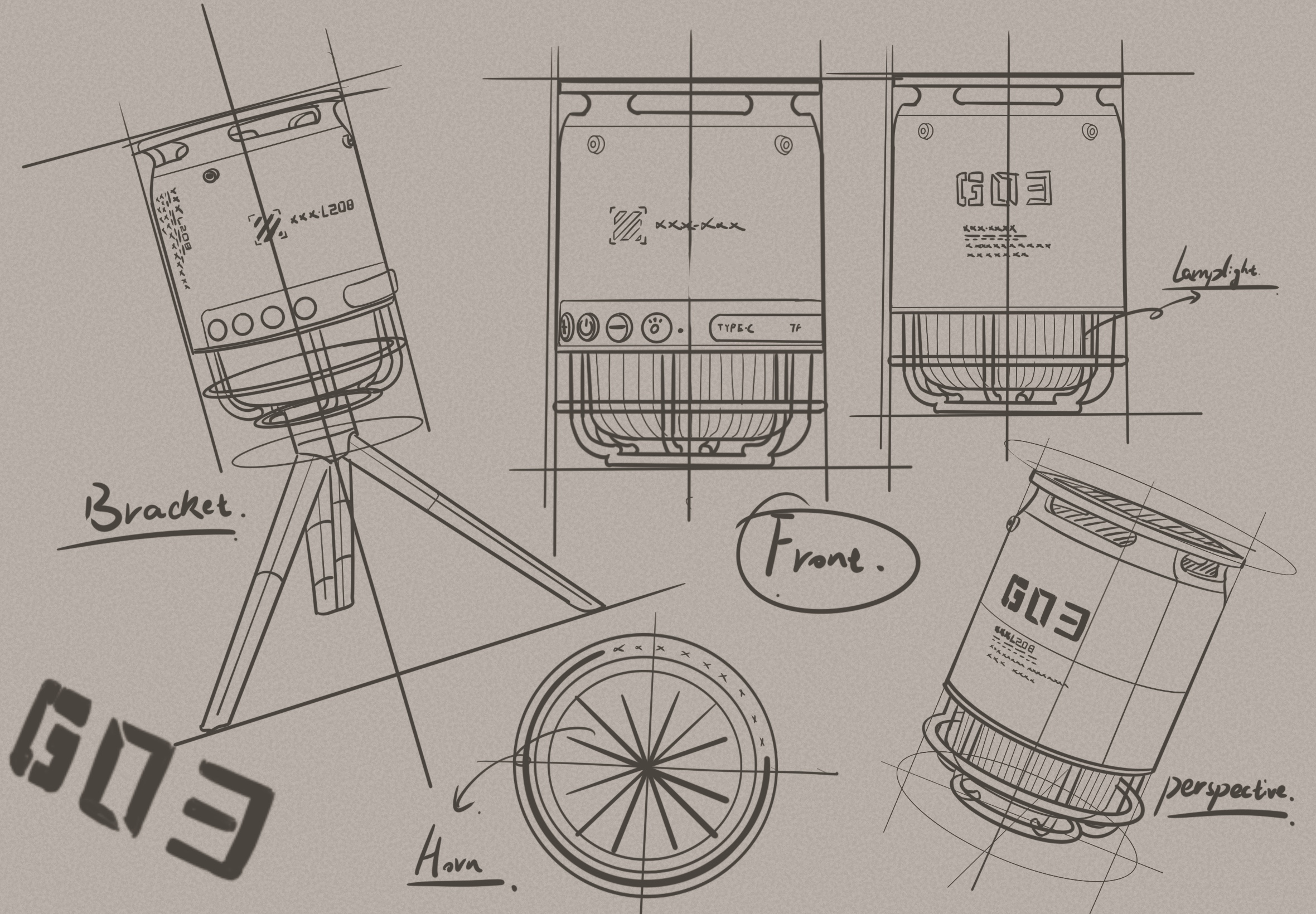 Camping lamp，Bluetooth audio，outdoors，camping，Metal，