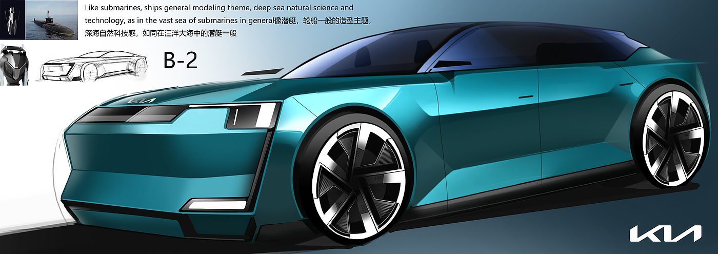 Automobile design，industrial design，car，cardesgin，2d rendering，Hand drawn，automobile，