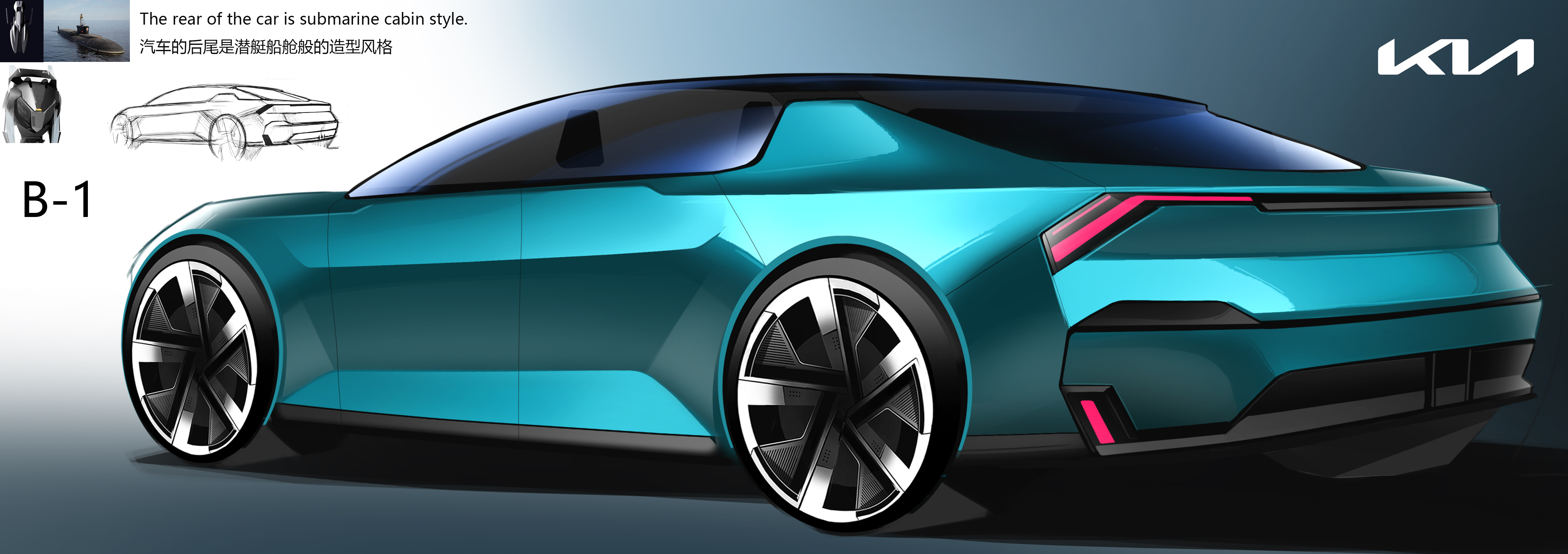 Automobile design，industrial design，car，cardesgin，2d rendering，Hand drawn，automobile，