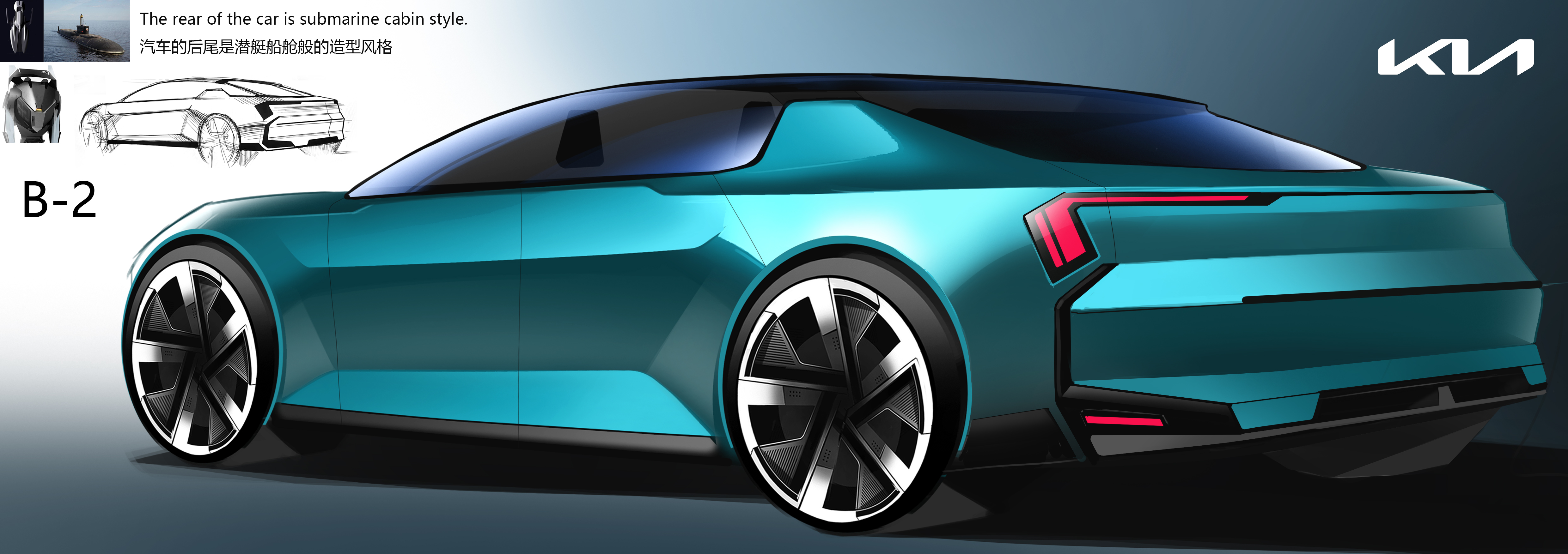 Automobile design，industrial design，car，cardesgin，2d rendering，Hand drawn，automobile，