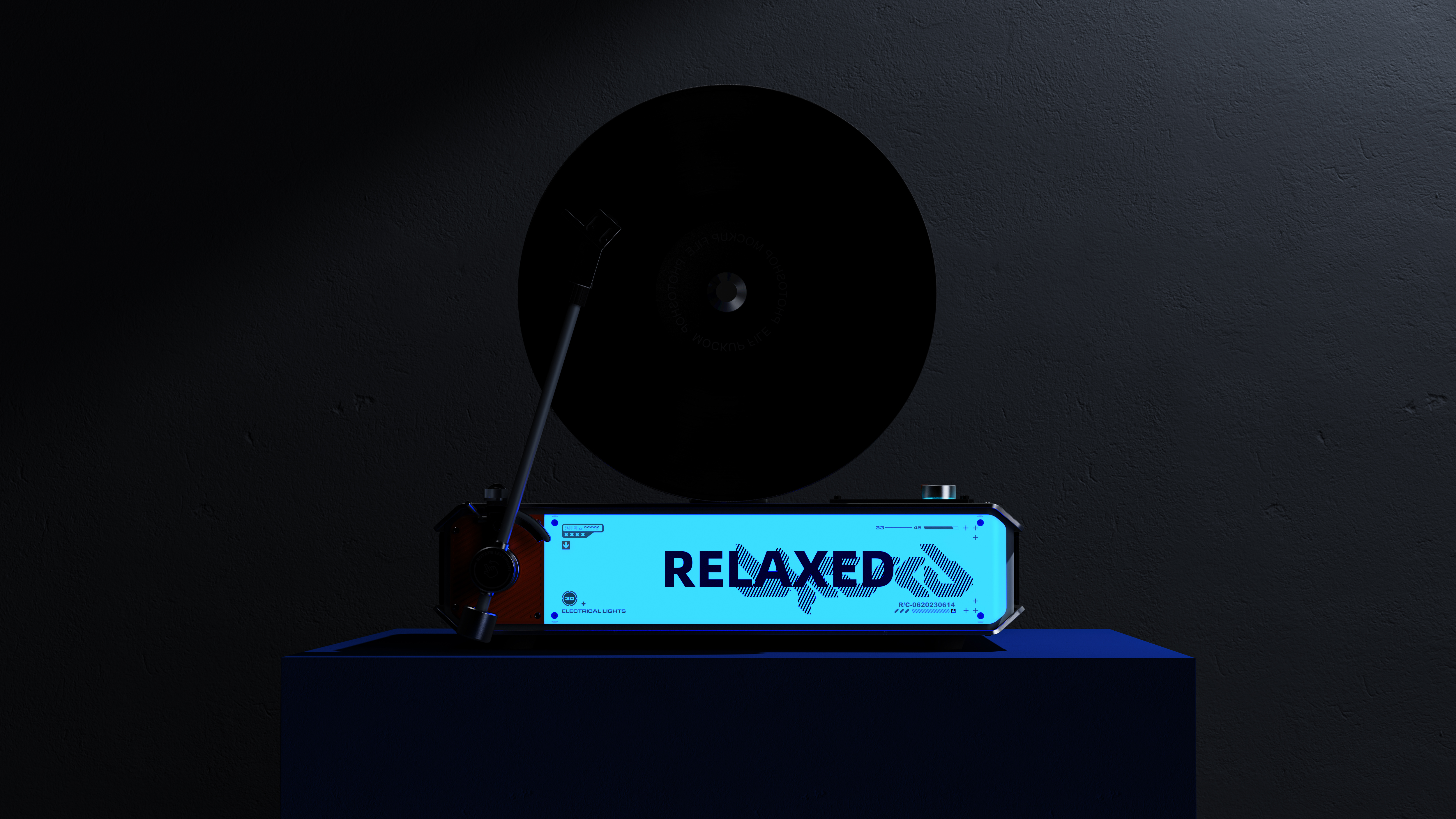 Vertical vinyl record player，DIY electric lamp，Fashionable table，Aviation Aluminum，