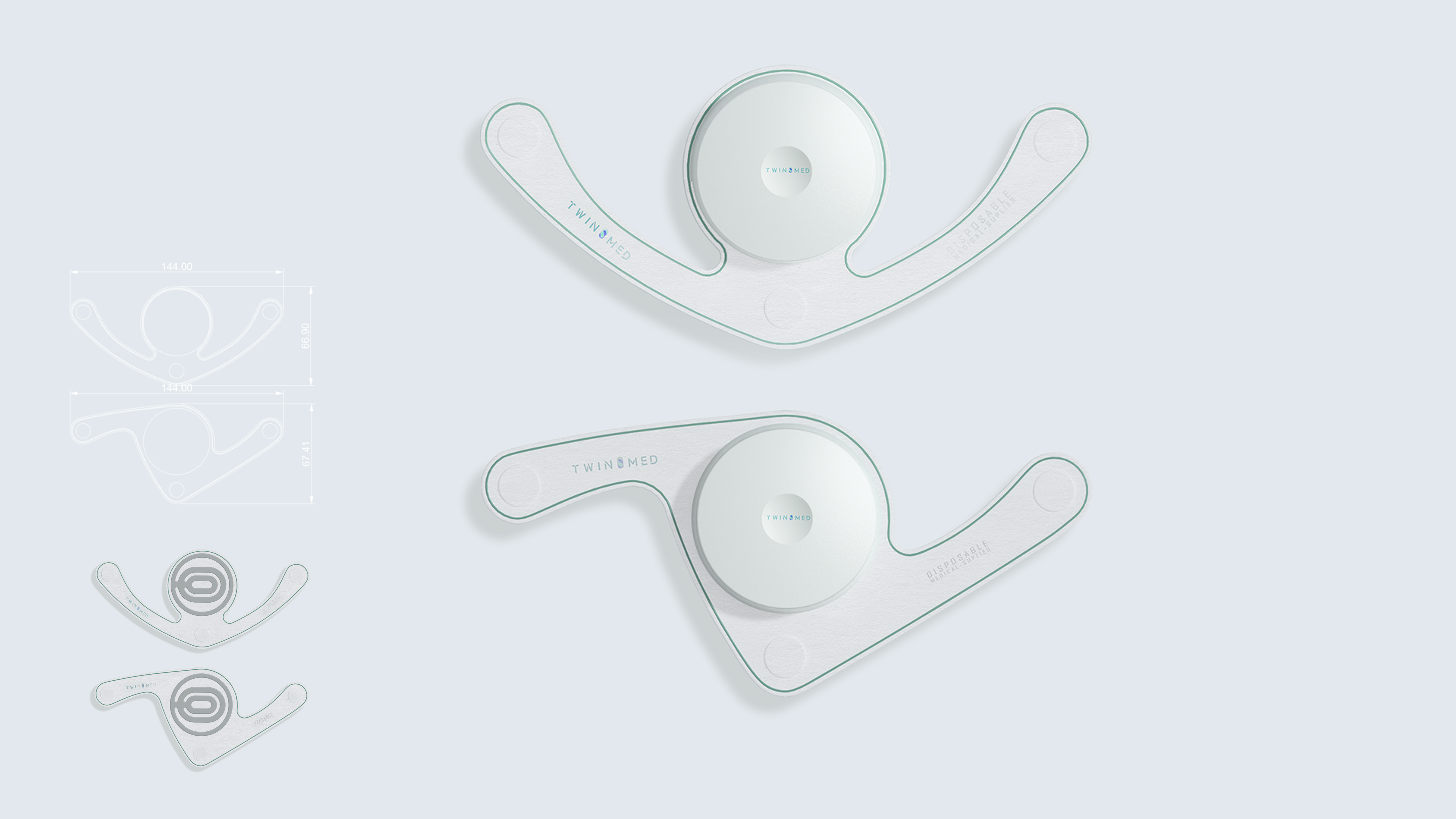 Medical products，ECG paste，Appearance design，