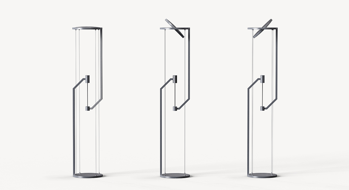 Lamp design，NAME，SANDSIGN，HENGPRO，HENG，Balance lamp，Floor Lamp，Tensioned overall structure，