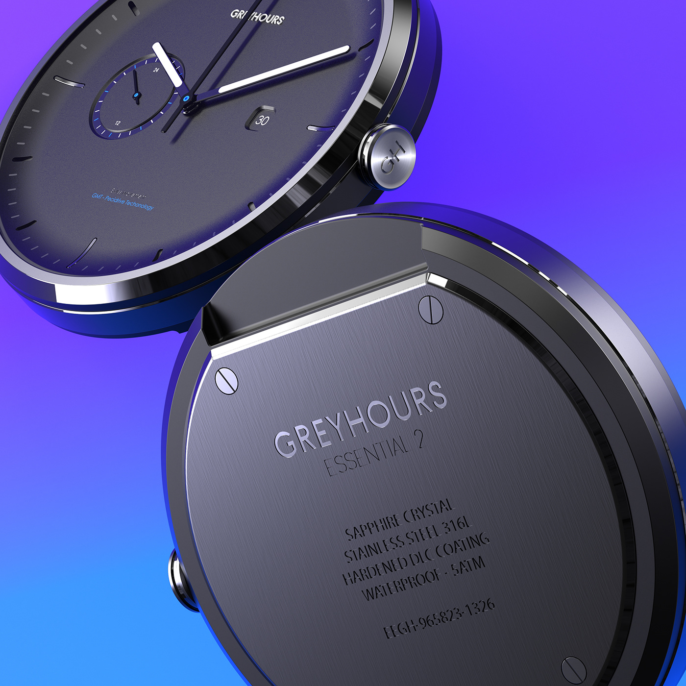 Painting，GREYHOURS，Wrist watch，3D model，Swiss movement ，