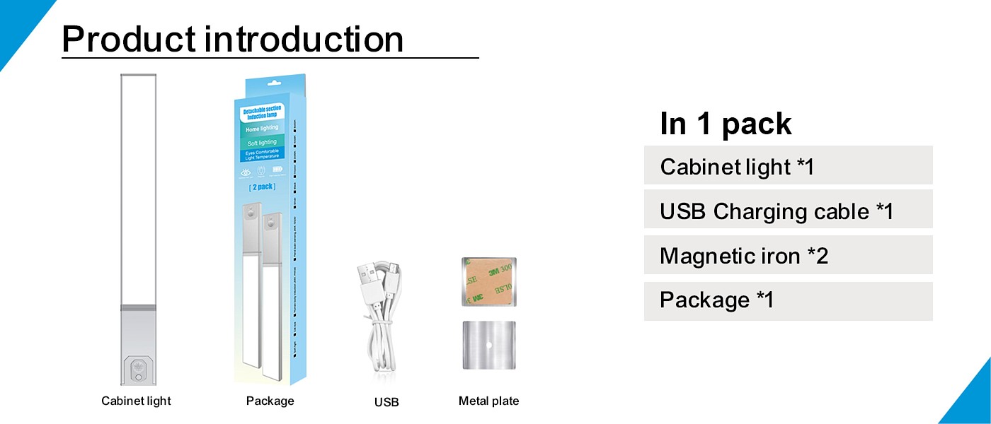 Induction lamp，Cabinet lamp，Human body induction lamp，Reading lamp，Night light，Dormitory night light，