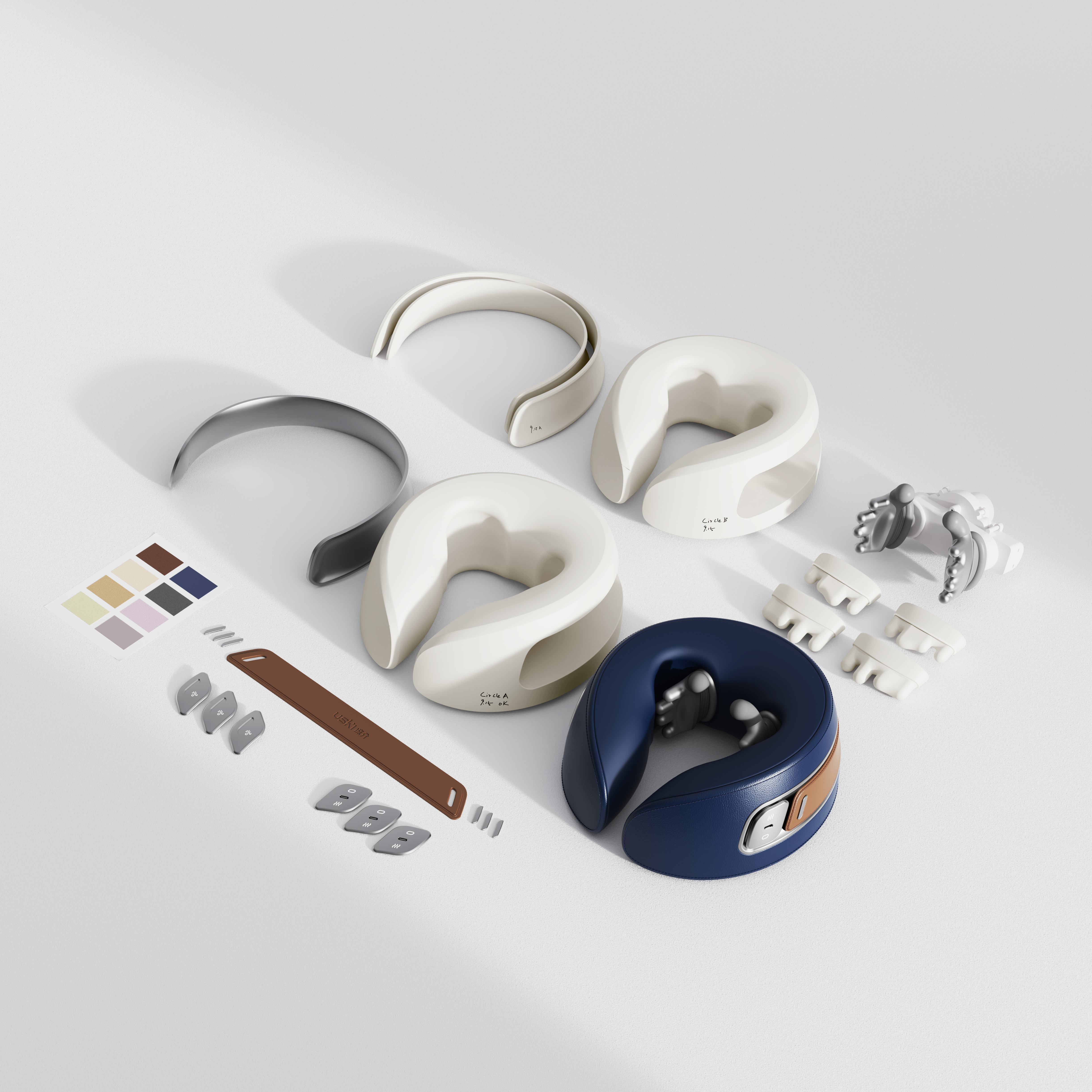 Massage pillow，U-shaped pillow，Personal care，massage，Cervical massage，pillow，product design，industrial design，