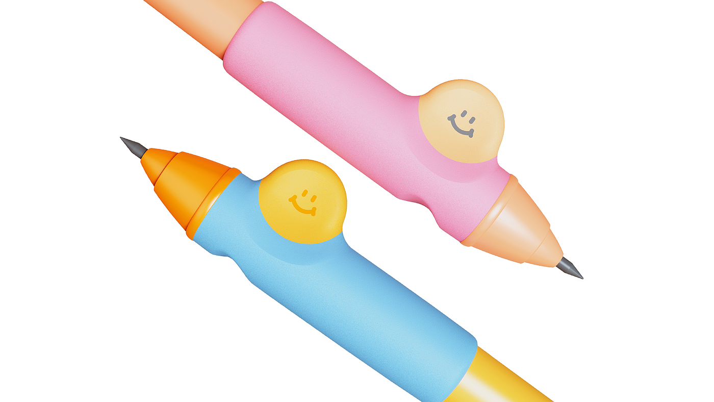 Positive posture pen，Children's Stationery，Maternal and infant products，Children's products，industrial design，product design，