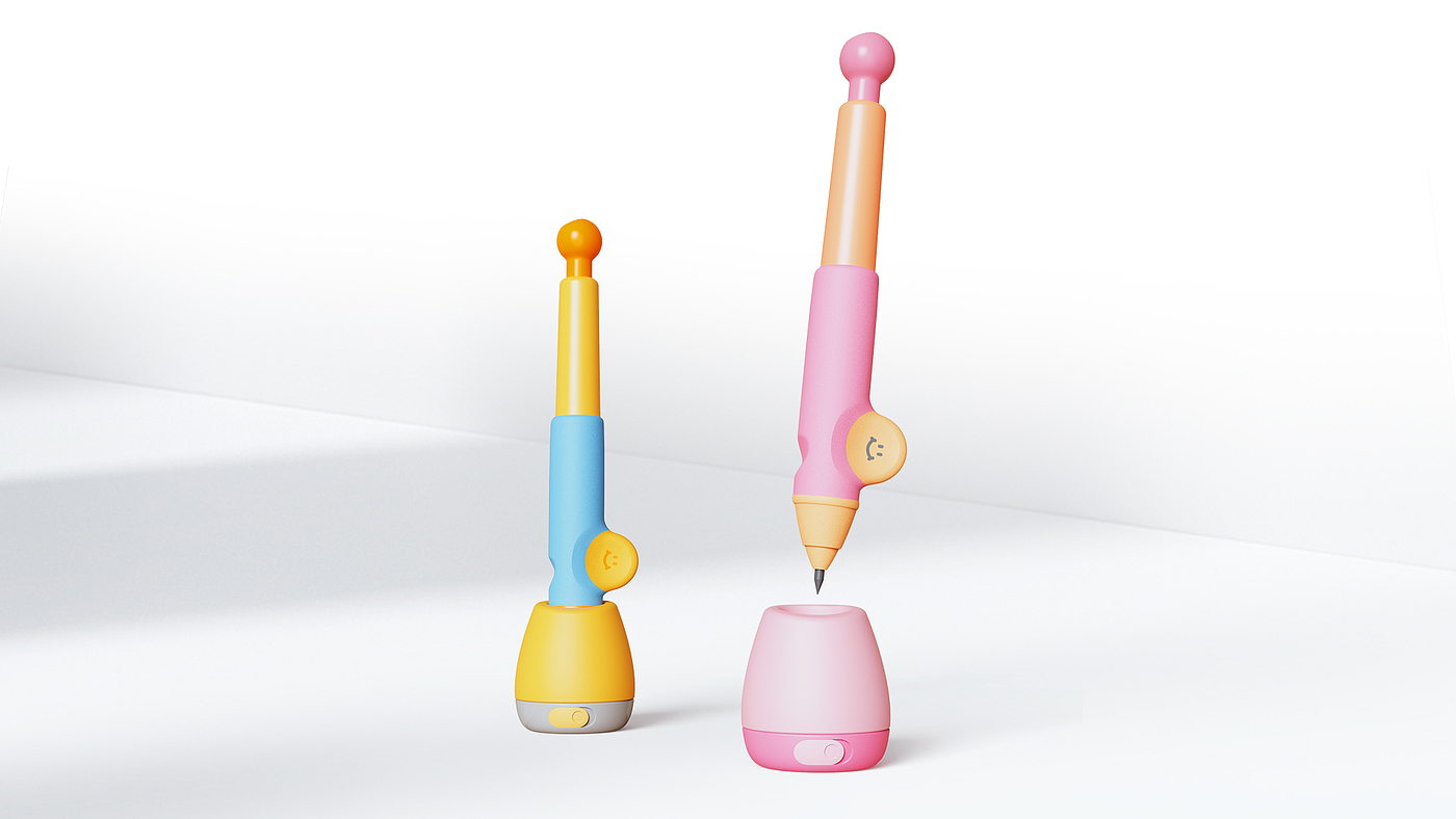 Positive posture pen，Children's Stationery，Maternal and infant products，Children's products，industrial design，product design，