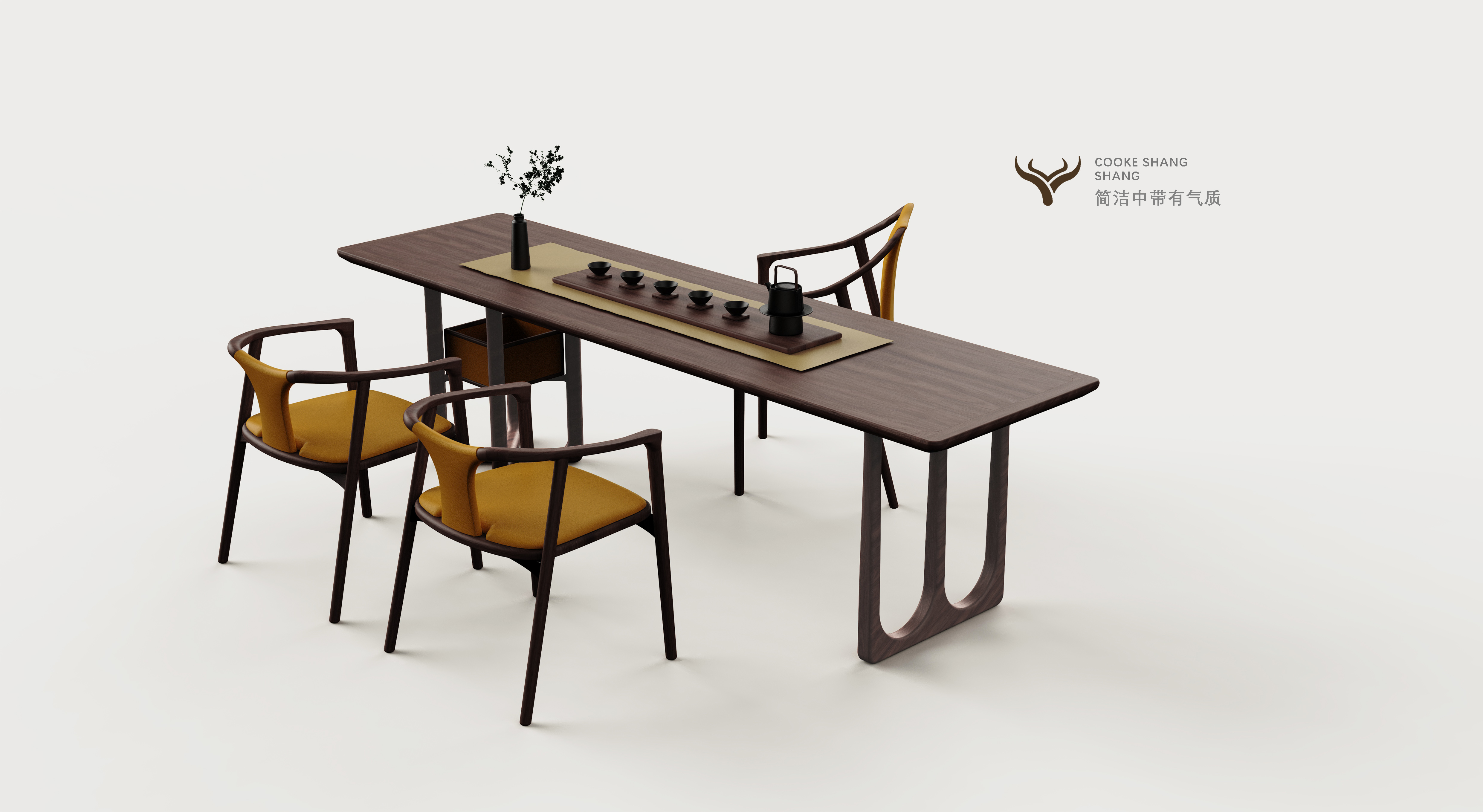 New Chinese style，furniture，tea table，Tea Chair，