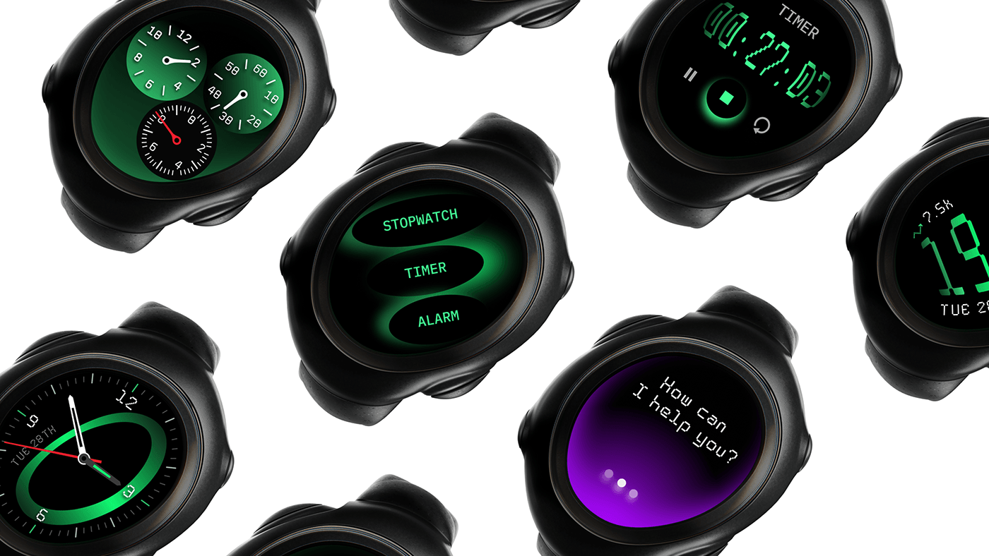 Wrist watch，Punk，Space，Alien，Intelligent device，