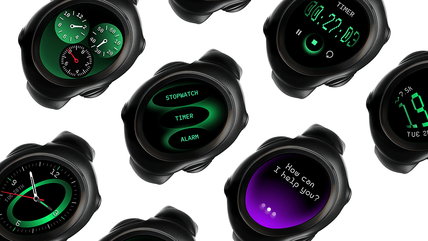 Wrist watch，Punk，Space，Alien，Intelligent device，