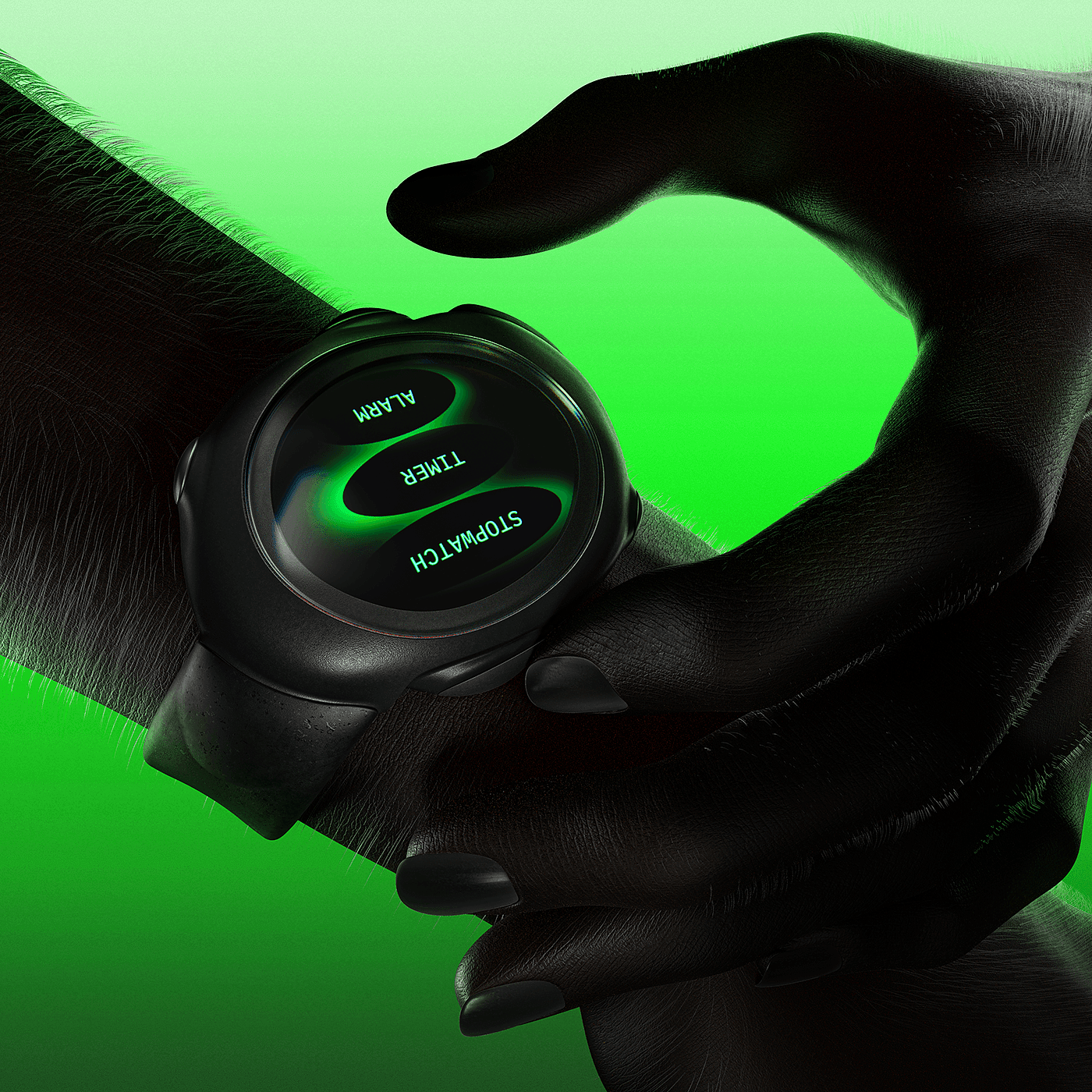 Wrist watch，Punk，Space，Alien，Intelligent device，