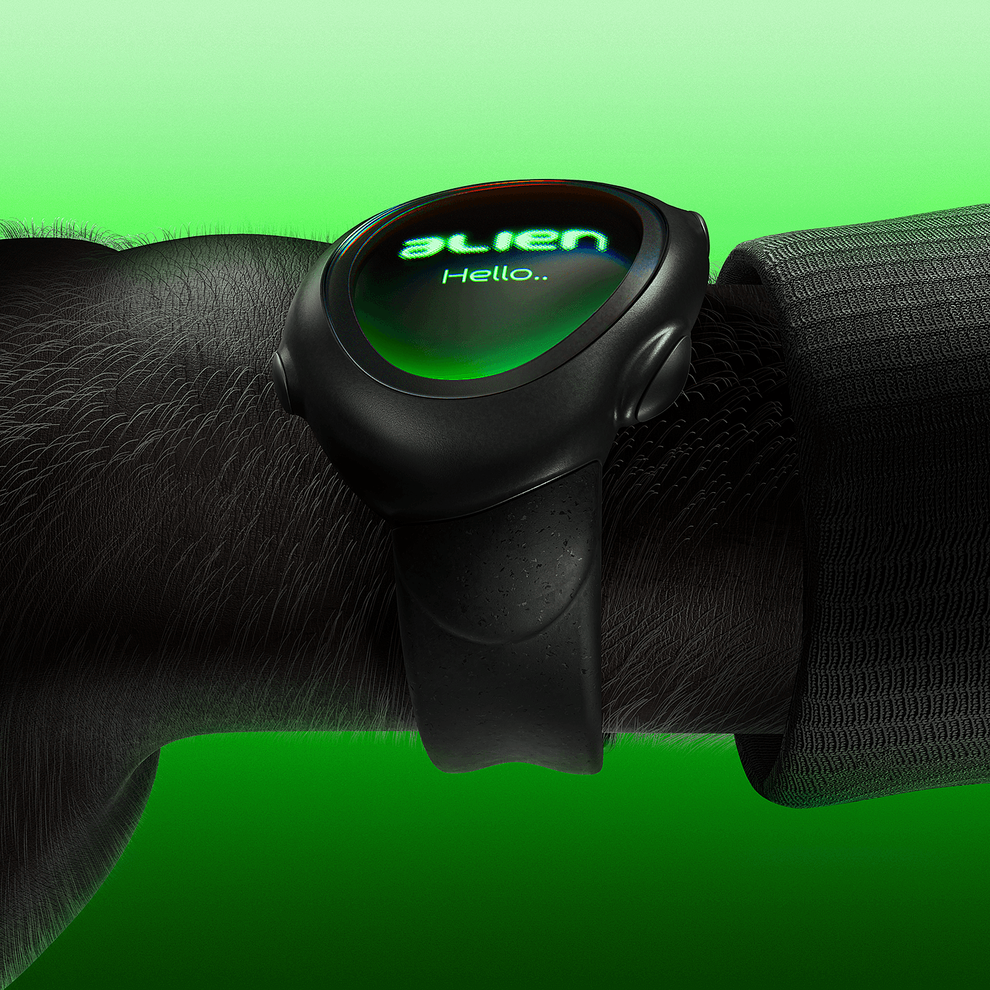 Wrist watch，Punk，Space，Alien，Intelligent device，