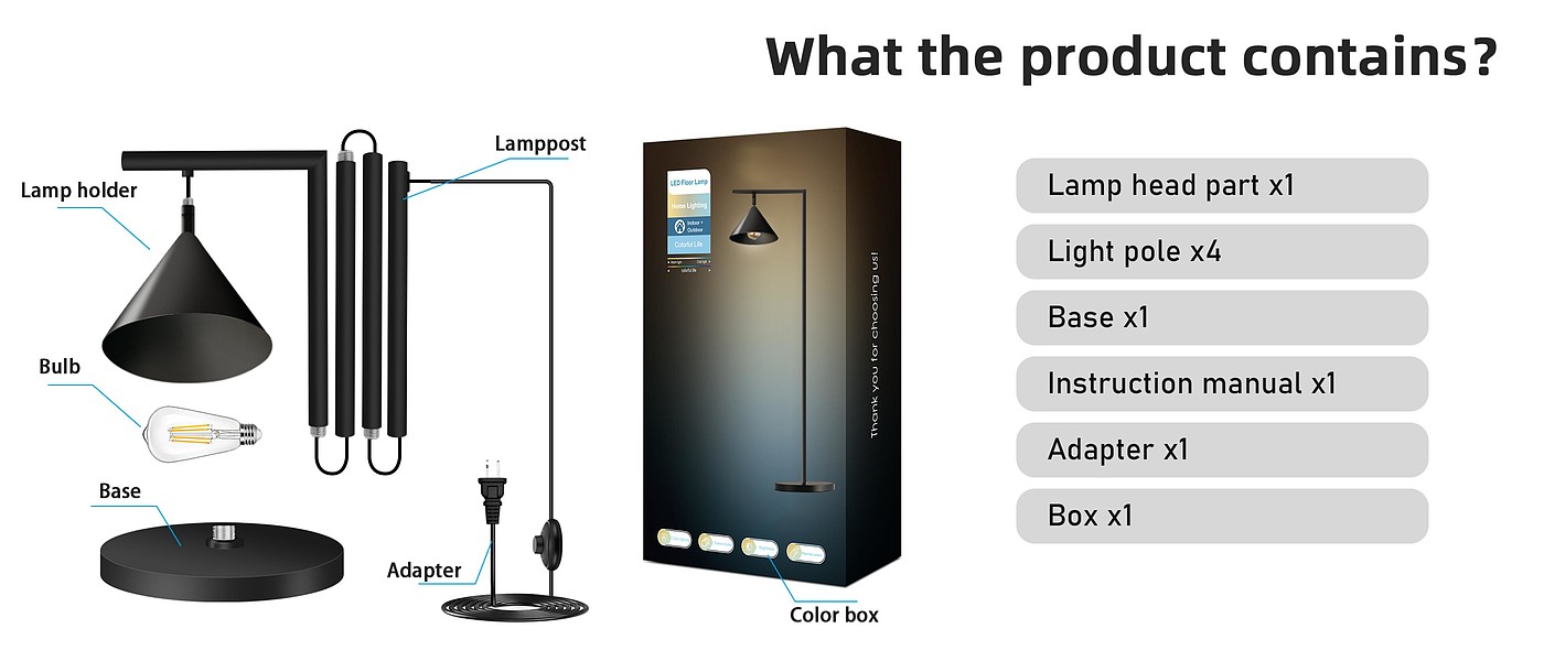 Floor lamp，Cross-border，Atmosphere lamp，New products，Horn floor lamp，Reading lamp，