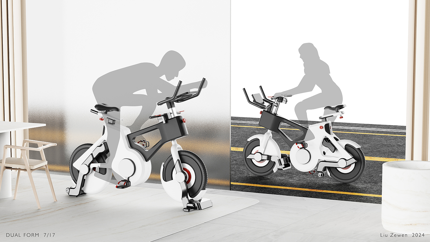 Spinning bike，Scooter，Bimorphic，switch，Utilization，