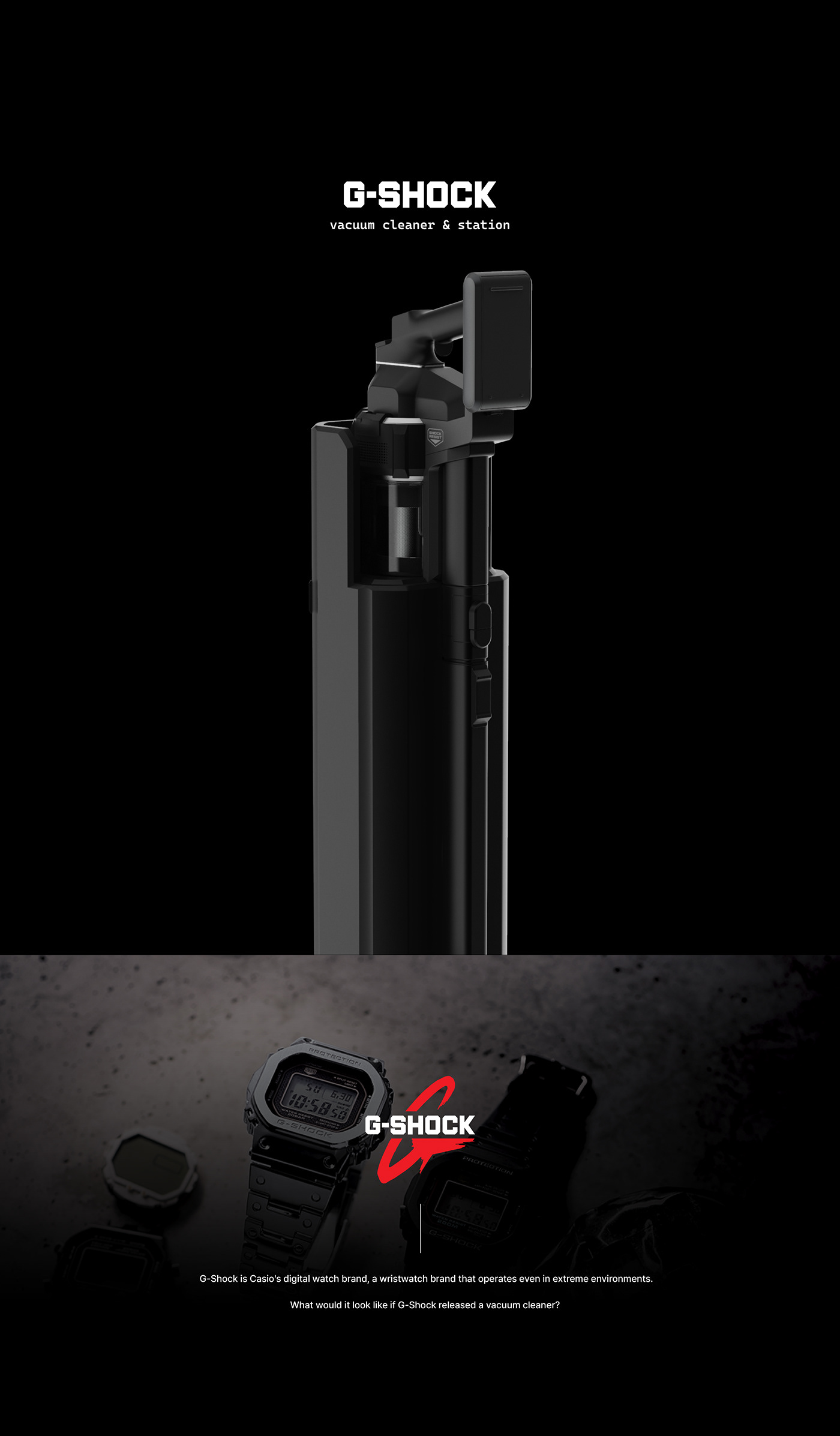 Vacuum cleaner，Intelligent charging，G-Shock，innovate，Acarid，