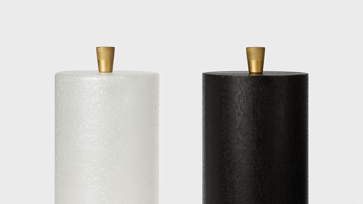 Grinder，black and white，Rock salt，black pepper，Sapelewood，