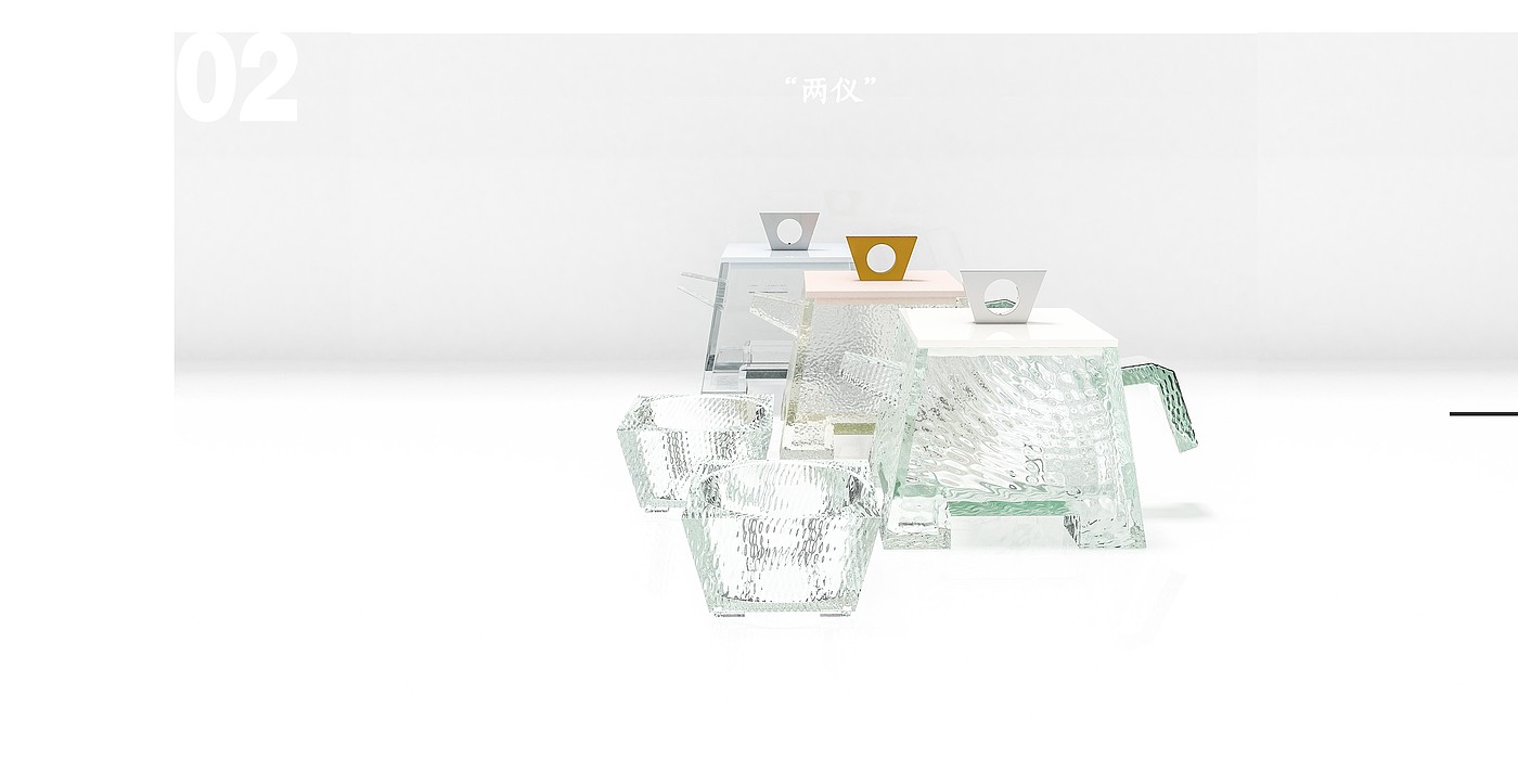 Product design, tea set design，