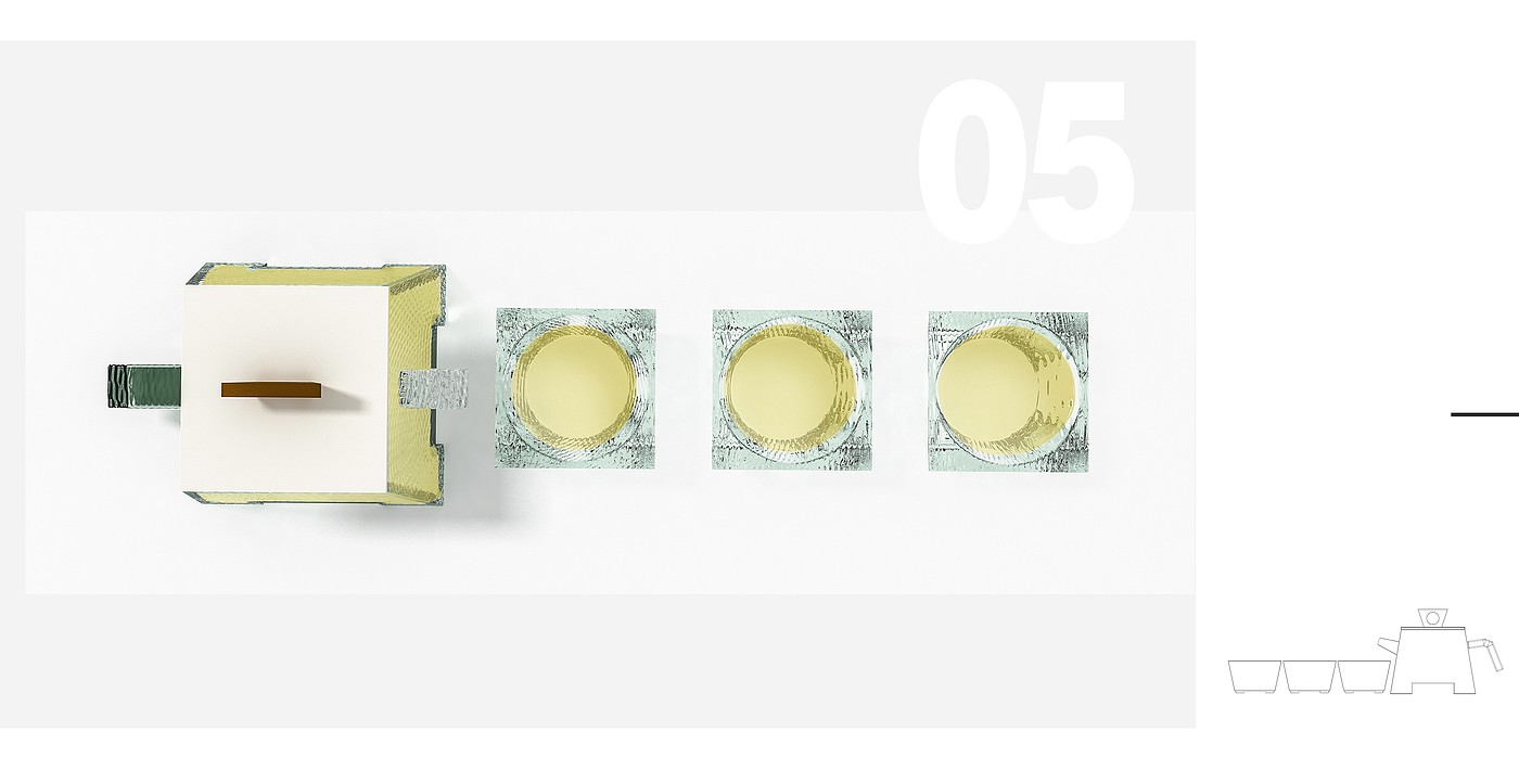 Product design, tea set design，