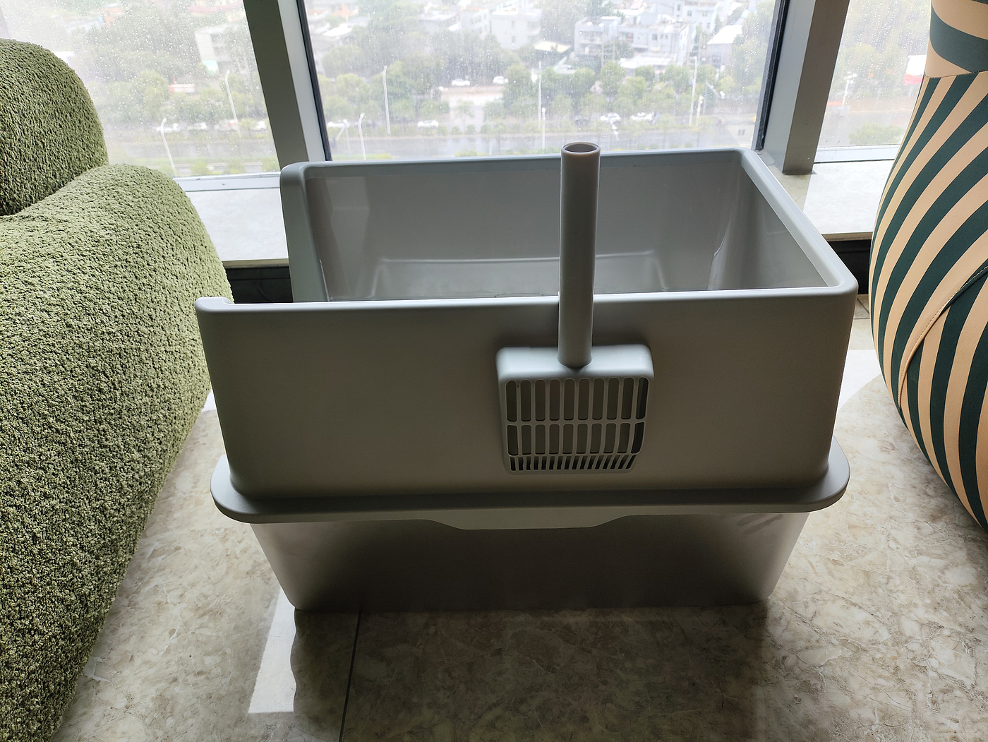 Cat litter box, metal litter box, anti-splash litter box，