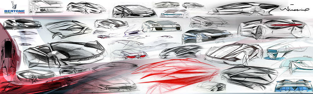 概念车设计，二维效果图，三维建模，手绘，