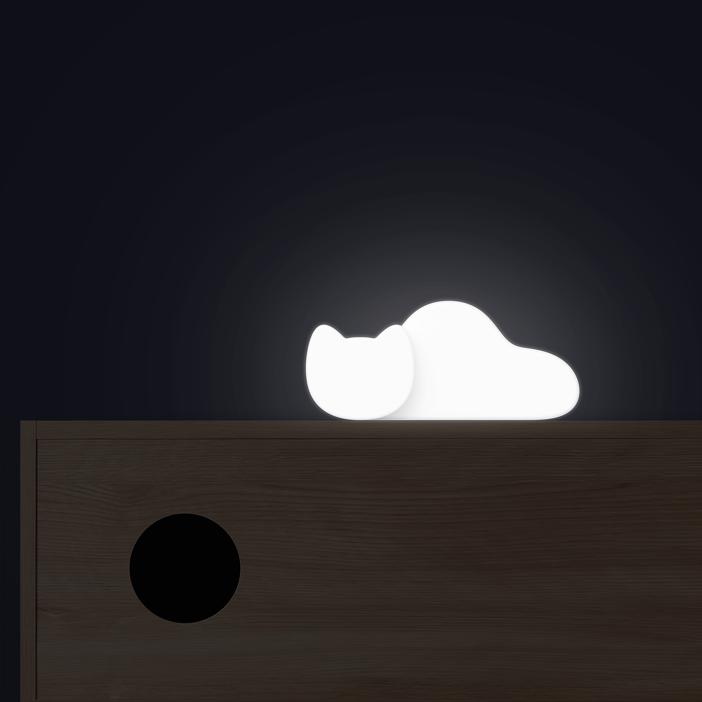 Kitty，Night light，Sleep，guard，cure，Help sleep，Gulu，cloud，