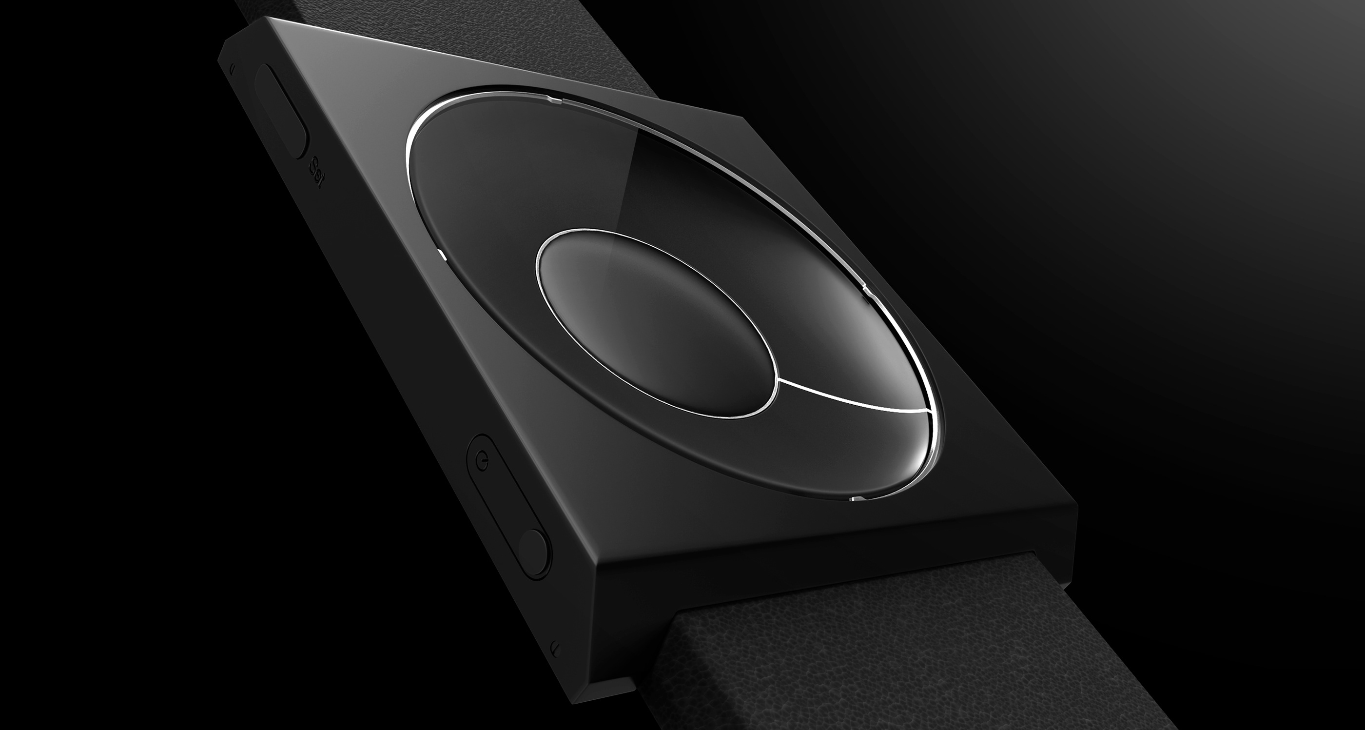 Wrist watch，Geometrization，black，