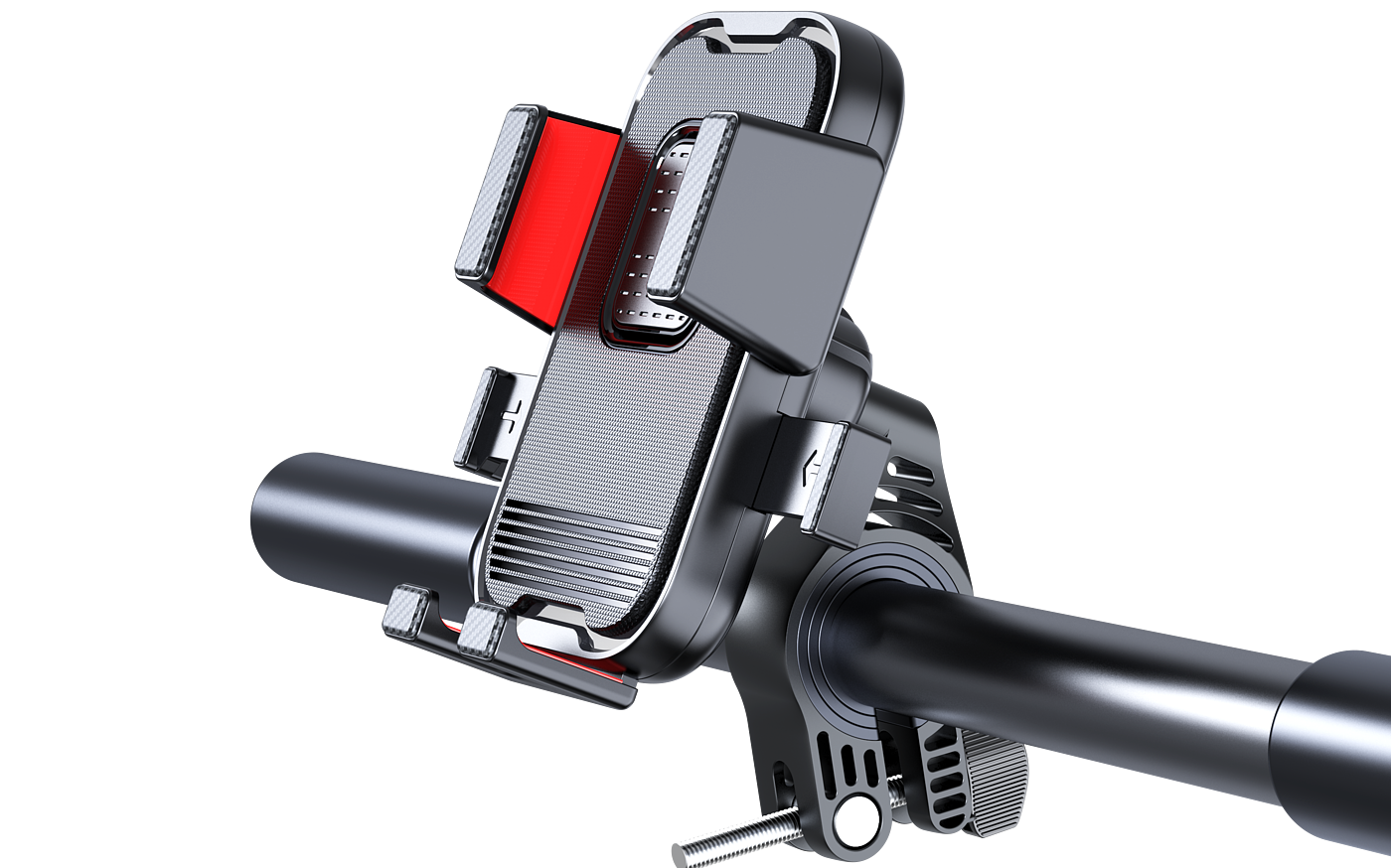 Bicycle motorcycle mobile phone bracket, appearance, structure design，