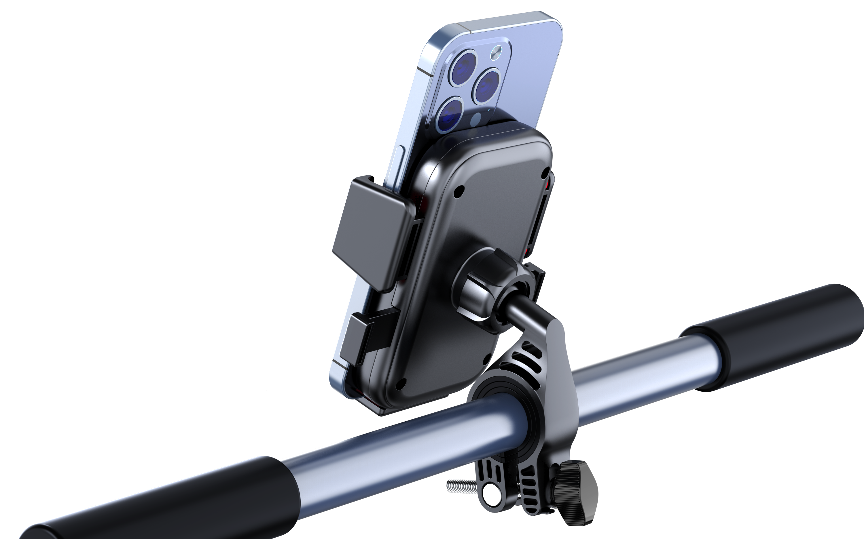 Bicycle motorcycle mobile phone bracket, appearance, structure design，