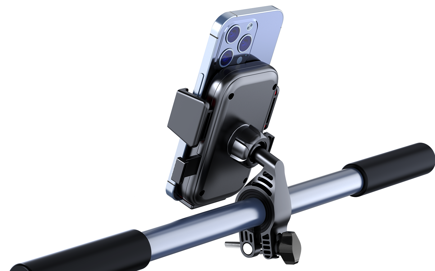 Bicycle motorcycle mobile phone bracket, appearance, structure design，