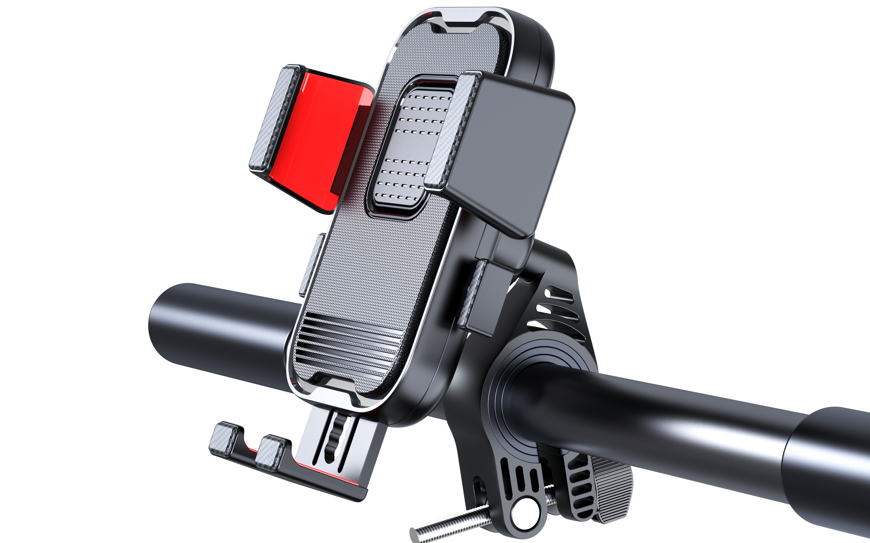 Bicycle motorcycle mobile phone bracket, appearance, structure design，