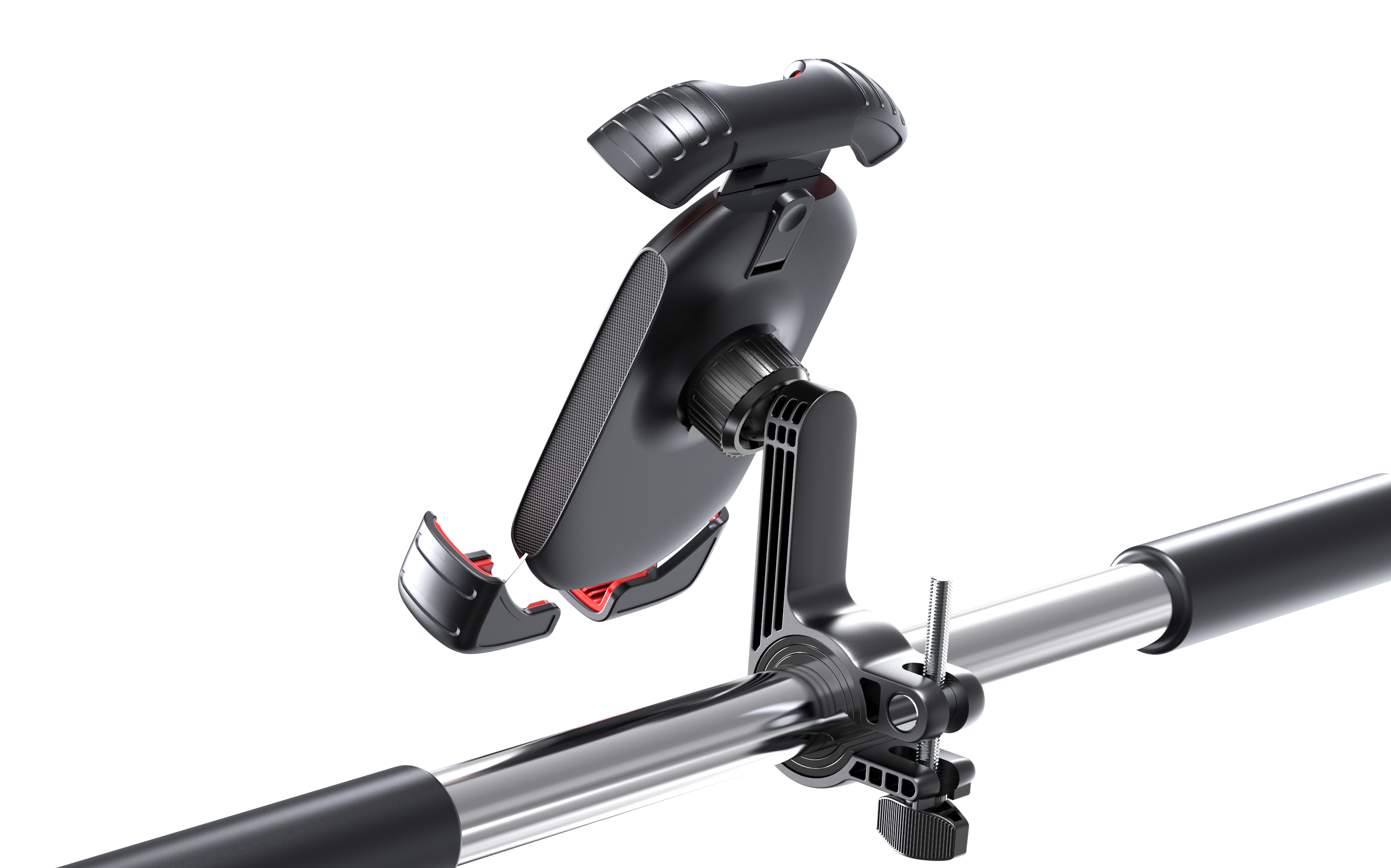 Bicycle motorcycle mobile phone bracket, appearance, structure design，