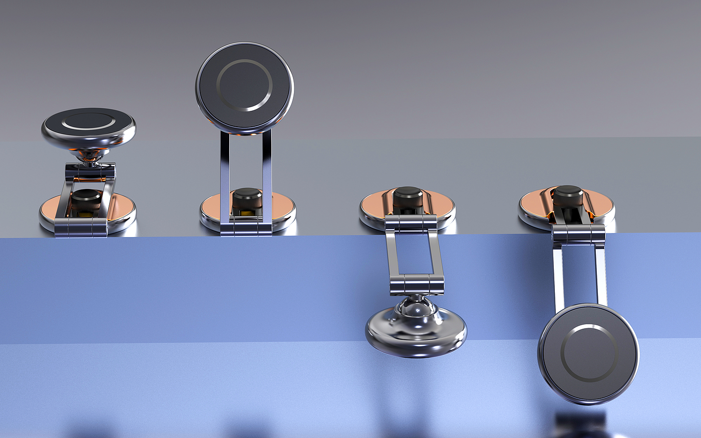 Car magnetic mobile phone bracket, appearance, structure design，