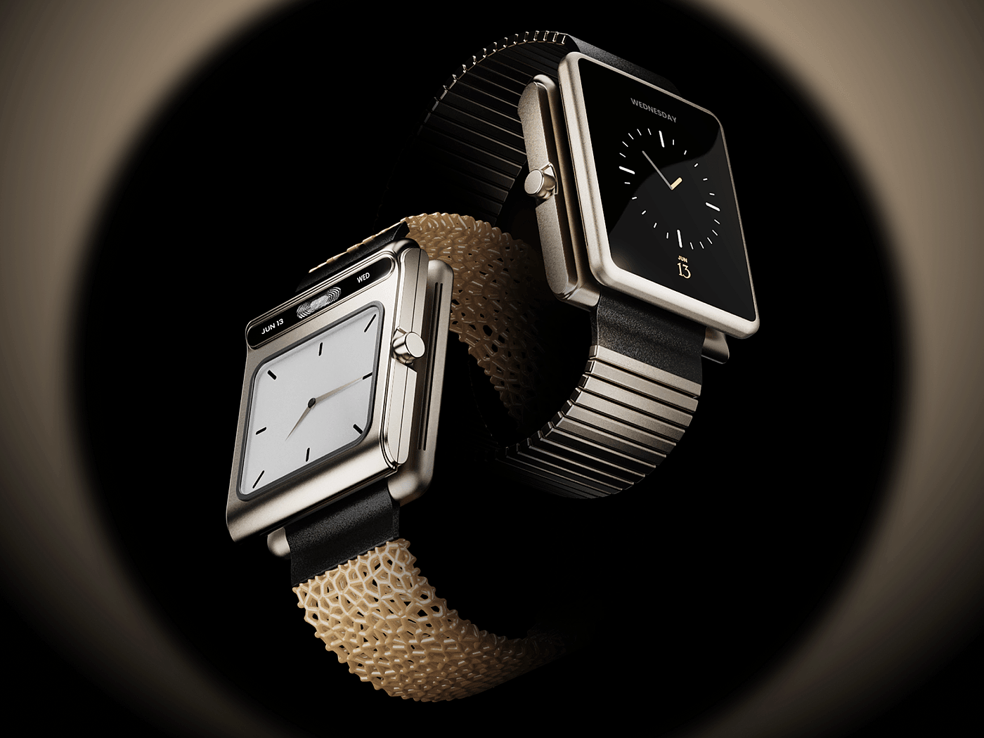 Wrist watch，Versá，Titanium metal，magnetic connection，Cutting-edge technology，